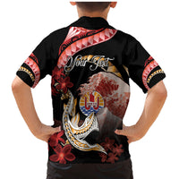 Personalised French Polynesia Victory Day Family Matching Mermaid Dress and Hawaiian Shirt Polynesian Pattern Plumeria LT05 - Polynesian Pride