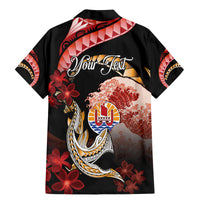 Personalised French Polynesia Victory Day Family Matching Mermaid Dress and Hawaiian Shirt Polynesian Pattern Plumeria LT05 - Polynesian Pride