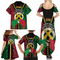 Vanuatu 45th Independence Day Family Matching Summer Maxi Dress and Hawaiian Shirt Long God Yumi Stanap Wild Boar LT05 - Polynesian Pride