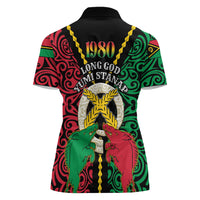 Vanuatu 45th Independence Day Women Polo Shirt Long God Yumi Stanap Wild Boar LT05
