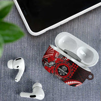 Hawaii Lahainaluna High School AirPods Case Tribal Tattoo With Hibiscus Flowers LT05 - Polynesian Pride