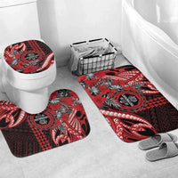 Hawaii Lahainaluna High School Bathroom Set Tribal Tattoo With Hibiscus Flowers