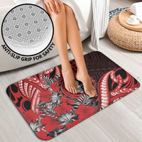 Hawaii Lahainaluna High School Bathroom Set Tribal Tattoo With Hibiscus Flowers