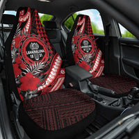Hawaii Lahainaluna High School Car Seat Cover Tribal Tattoo With Hibiscus Flowers LT05 One Size Red - Polynesian Pride