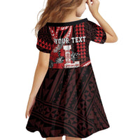 Personalized Hawaii Lahainaluna High School Family Matching Off Shoulder Short Dress and Hawaiian Shirt Tribal Tattoo With Hibiscus Flowers LT05 - Polynesian Pride