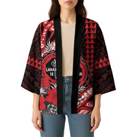 Personalized Hawaii Lahainaluna High School Kimono Tribal Tattoo With Hibiscus Flowers