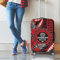 Hawaii Lahainaluna High School Luggage Cover Tribal Tattoo With Hibiscus Flowers LT05 - Polynesian Pride