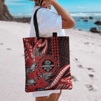Hawaii Lahainaluna High School Tote Bag Tribal Tattoo With Hibiscus Flowers LT05 - Polynesian Pride