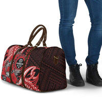 Hawaii Lahainaluna High School Travel Bag Tribal Tattoo With Hibiscus Flowers LT05 - Polynesian Pride