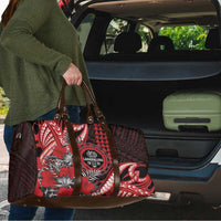 Hawaii Lahainaluna High School Travel Bag Tribal Tattoo With Hibiscus Flowers LT05 - Polynesian Pride