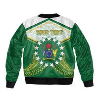 Personalised Cook Islands Ra o te Ui Ariki Sleeve Zip Bomber Jacket Polynesian Pattern