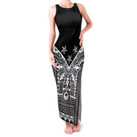 Black Philippines Sun Star Family Matching Tank Maxi Dress and Hawaiian Shirt Igorot Tribal Inspiration LT05 Mom's Dress Black - Polynesian Pride