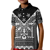 Black Philippines Sun Star Kid Polo Shirt Igorot Tribal Inspiration