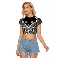 Black Philippines Sun Star Raglan Cropped T Shirt Igorot Tribal Inspiration