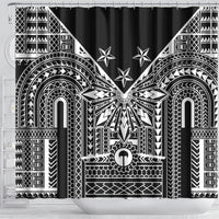 Black Philippines Sun Star Shower Curtain Igorot Tribal Inspiration