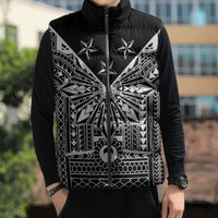 Black Philippines Sun Star Sleeveless Puffer Jacket Igorot Tribal Inspiration LT05 - Polynesian Pride