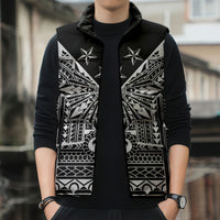 Black Philippines Sun Star Sleeveless Puffer Jacket Igorot Tribal Inspiration LT05 - Polynesian Pride