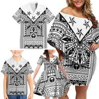 White Philippines Sun Star Family Matching Off Shoulder Short Dress and Hawaiian Shirt Igorot Tribal Inspiration LT05 - Polynesian Pride