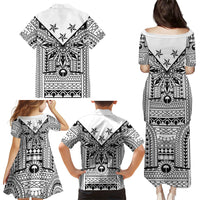 White Philippines Sun Star Family Matching Puletasi and Hawaiian Shirt Igorot Tribal Inspiration LT05 - Polynesian Pride