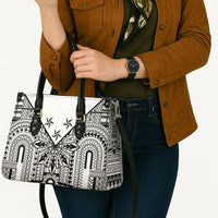 White Philippines Sun Star Leather Bag Igorot Tribal Inspiration