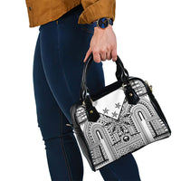White Philippines Sun Star Shoulder Handbag Igorot Tribal Inspiration