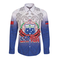 Custom Samoa Rugby 2024 Pacific Long Sleeve Button Shirt Go Manu Samoa
