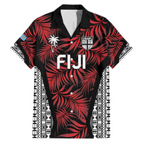 Custom Flying Fijians Rugby 2024 Pacific Family Matching Mermaid Dress and Hawaiian Shirt Go Fiji LT05 Dad's Shirt - Short Sleeve Black - Polynesian Pride