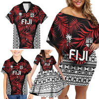 Custom Flying Fijians Rugby 2024 Pacific Family Matching Off Shoulder Short Dress and Hawaiian Shirt Go Fiji LT05 - Polynesian Pride