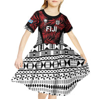 Custom Flying Fijians Rugby 2024 Pacific Kid Short Sleeve Dress Go Fiji