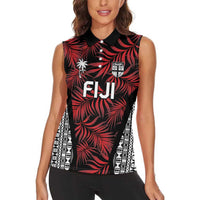 Custom Flying Fijians Rugby 2024 Pacific Women Sleeveless Polo Shirt Go Fiji LT05 - Polynesian Pride