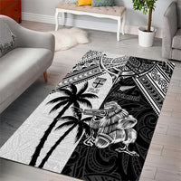New Zealand And Fiji Rugby 2024 Area Rug Maori Kiwi With Fijian Palm Tree LT05 - Polynesian Pride