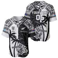 Custom New Zealand And Fiji Rugby 2024 Baseball Jersey Maori Kiwi With Fijian Palm Tree LT05 - Polynesian Pride