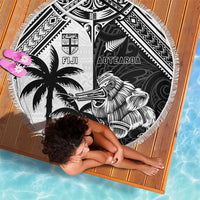New Zealand And Fiji Rugby 2024 Beach Blanket Maori Kiwi With Fijian Palm Tree LT05 - Polynesian Pride