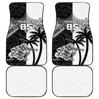 New Zealand And Fiji Rugby 2024 Car Mats Maori Kiwi With Fijian Palm Tree LT05 - Polynesian Pride