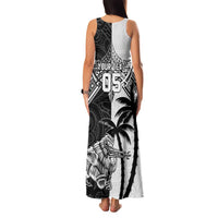 Custom New Zealand And Fiji Rugby 2024 Family Matching Tank Maxi Dress and Hawaiian Shirt Maori Kiwi With Fijian Palm Tree LT05 - Polynesian Pride