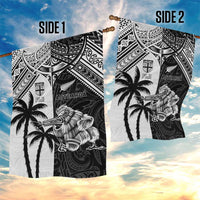 New Zealand And Fiji Rugby 2024 Garden Flag Maori Kiwi With Fijian Palm Tree LT05 - Polynesian Pride