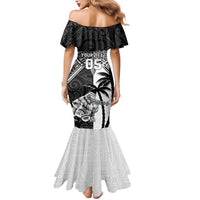 Custom New Zealand And Fiji Rugby 2024 Mermaid Dress Maori Kiwi With Fijian Palm Tree LT05 - Polynesian Pride