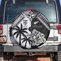 New Zealand And Fiji Rugby 2024 Spare Tire Cover Maori Kiwi With Fijian Palm Tree LT05 Black - Polynesian Pride