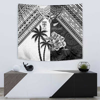 New Zealand And Fiji Rugby 2024 Tapestry Maori Kiwi With Fijian Palm Tree LT05 - Polynesian Pride