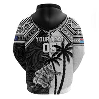 Custom New Zealand And Fiji Rugby 2024 Zip Hoodie Maori Kiwi With Fijian Palm Tree LT05 - Polynesian Pride