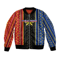 Personalised Philippines Filipinos Bomber Jacket Igorot Tribal Inspiration Pattern Style LT05 Unisex Black - Polynesian Pride
