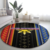 Philippines Filipinos Round Carpet Igorot Tribal Inspiration Pattern Style LT05 - Polynesian Pride