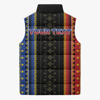 Personalised Philippines Filipinos Sleeveless Puffer Jacket Igorot Tribal Inspiration Pattern Style LT05 - Polynesian Pride