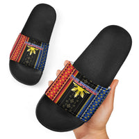 Philippines Filipinos Slide Sandals Igorot Tribal Inspiration Pattern Style LT05 - Polynesian Pride
