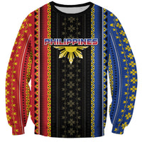Personalised Philippines Filipinos Sweatshirt Igorot Tribal Inspiration Pattern Style LT05 Unisex Black - Polynesian Pride