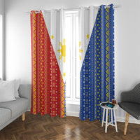 Philippines Sun Window Curtain Igorot Tribal Inspiration LT05 With Grommets Colorful - Polynesian Pride