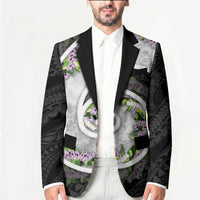 Piko Hawaii Blazer Polynesian Pattern With Maile Pikake Honohono Lei LT05 - Polynesian Pride