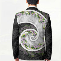 Piko Hawaii Blazer Polynesian Pattern With Maile Pikake Honohono Lei LT05 - Polynesian Pride