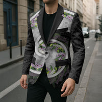Piko Hawaii Blazer Polynesian Pattern With Maile Pikake Honohono Lei LT05 - Polynesian Pride
