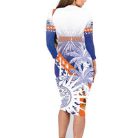 Personalised Marshall Islands Manit Day Family Matching Long Sleeve Bodycon Dress and Hawaiian Shirt Polynesian Tribal Tattoo Tropical Style LT05 - Polynesian Pride